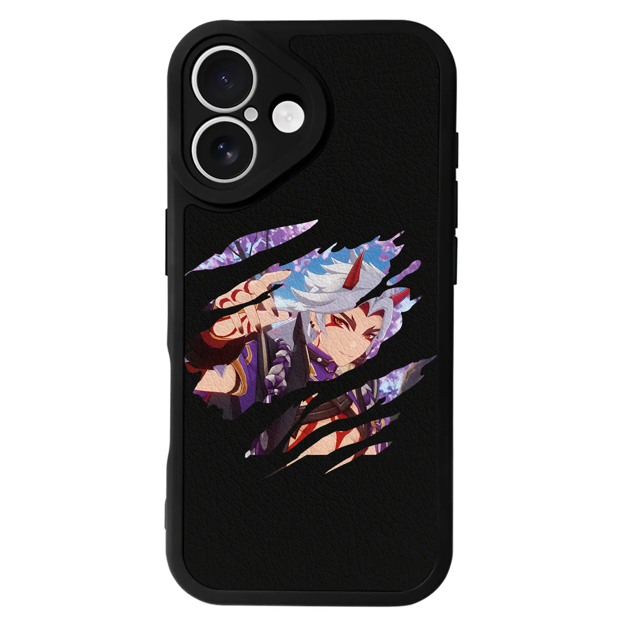 原 神 グッズ 荒瀧 一 斗 - IPhone 16シリーズ対応 ・ シリコンスマホケース ・ レザー調 ・ 高精度フィット ・ 耐衝撃 ・ ワイヤレス充電対応 ・ 精密カット